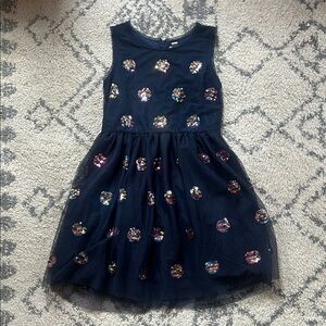 Cat & Jack Navy Dress with Multicolor Sequins